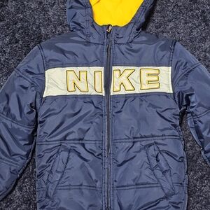 Nike Blue and Yellow Hooded Jacket